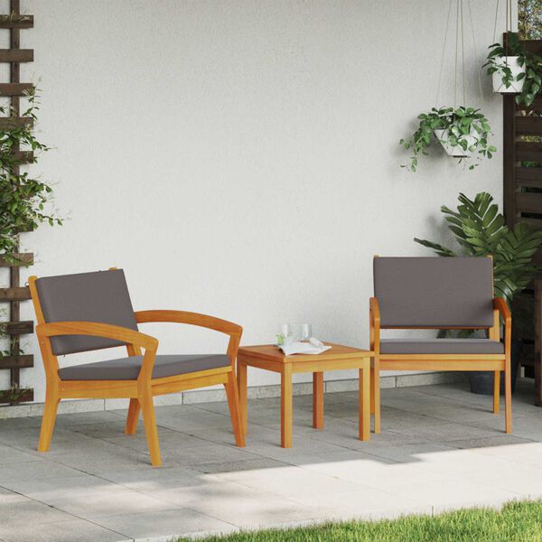 vidaXL Σετ μπιστρό Καφέ 45 x 45 x 38 εκ. Μασίφ ξύλο ακακίας