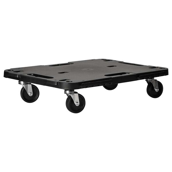 vidaXL Τρόλεϊ Μεταφοράς 5 Τεμ. Μαύρα 58 x 38 x 12 εκ. Πολυπροπυλένιο