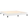 vidaXL Κρεβάτι Boxspring με Στρώμα Λευκό 160x200εκ.από Συνθετικό Δέρμα