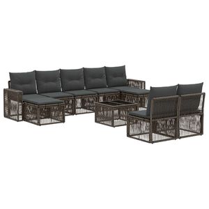 vidaXL &Sigma;&epsilon;&tau; &Kappa;&alpha;&nu;&alpha;&pi;έ &Kappa;ή&pi;&omicron;&upsilon; 10 pcs &Gamma;&kappa;&rho;&iota; &kappa;&alpha;&iota; &Sigma;&kappa;&omicron;ύ&rho;&omicron; &Gamma;&kappa;&rho;&iota; &sigma;&upsilon;&nu;&theta;&epsilon;&tau;&iota;&kappa;ό &rho;&alpha;&tau;ά&nu;