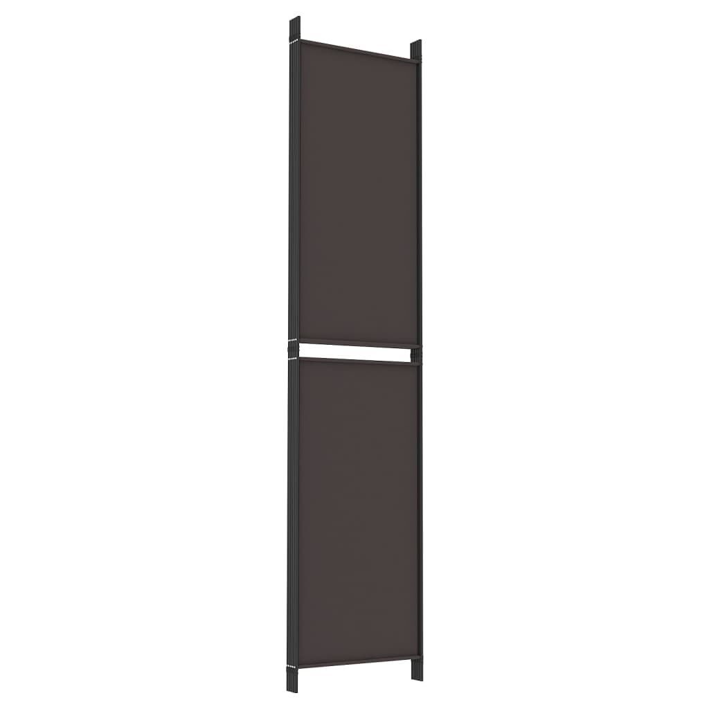 vidaXL Διαχωριστικό Δωματίου με 5 Πάνελ Καφέ 250x220 εκ. από Ύφασμα