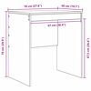 vidaXL Γραφείο Γκρι sonoma 70 x 50 x 76 εκ. Επεξεργασμένο ξύλο