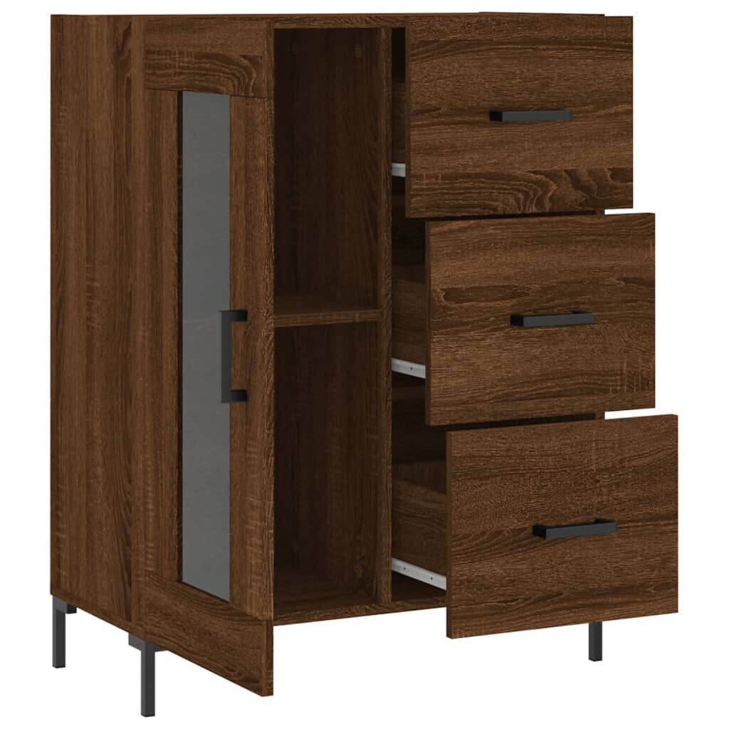 vidaXL Ντουλάπι Καφέ Δρυς 69,5 x 34 x 90 εκ. Επεξεργασμένο Ξύλο