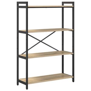 vidaXL &Rho;ά&phi;&iota; &Beta;&iota;&beta;&lambda;ί&omega;&nu; 80 x 30 x 120 &epsilon;&kappa; &Epsilon;&pi;&epsilon;&xi;&epsilon;&rho;&gamma;&alpha;&sigma;&mu;έ&nu;&omicron; &Xi;ύ&lambda;&omicron; &Delta;&rho;ύ&sigmaf; Sonoma