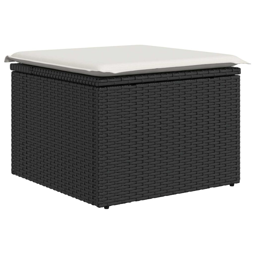 vidaXL Σετ Καναπέ Κήπου 9 pcs Μαύρος, λευκός