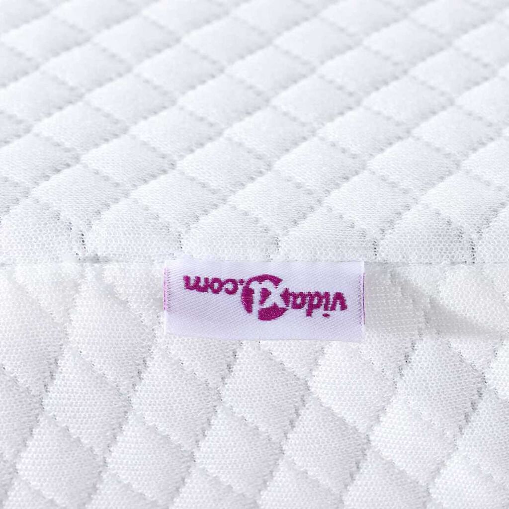 vidaXL Στρώματα Λευκό 70 x 200 cm 100% ύφασμα πολυεστέρα με τζακάρ