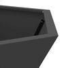 vidaXL Φωτιά Μαύρο 75 x 75 x 28 εκ. Κρύα έλαση από χάλυβα