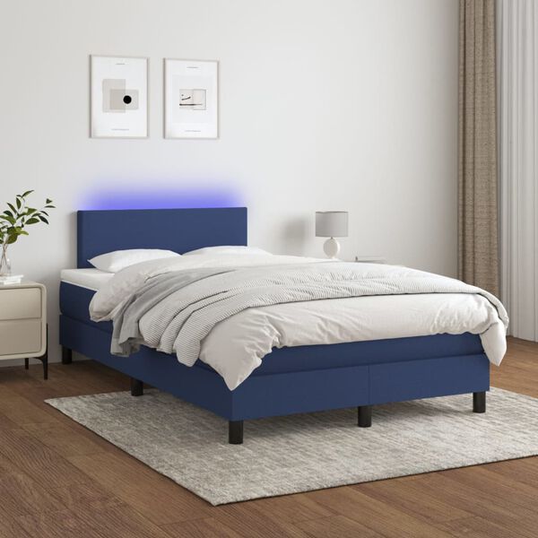 vidaXL &Kappa;&rho;&epsilon;&beta;ά&tau;&iota; Boxspring &mu;&epsilon; &Sigma;&tau;&rho;ώ&mu;&alpha; & LED &Mu;&pi;&lambda;&epsilon; 120x200 &epsilon;&kappa;. &Upsilon;&phi;&alpha;&sigma;&mu;ά&tau;&iota;&nu;&omicron;