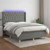 vidaXL &Kappa;&rho;&epsilon;&beta;ά&tau;&iota; Boxspring &mu;&epsilon; &Sigma;&tau;&rho;ώ&mu;&alpha; & LED &Sigma;&kappa;.&Gamma;&kappa;&rho;&iota; 140x200 &epsilon;&kappa; &Upsilon;&phi;&alpha;&sigma;&mu;ά&tau;&iota;&nu;&omicron;