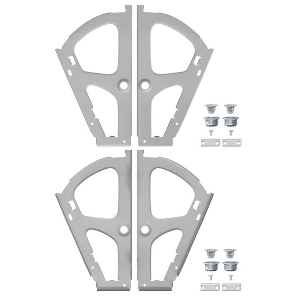 vidaXL &Alpha;&gamma;&kappa;ώ&nu;&alpha;&sigmaf; &alpha;&nu;&alpha;&tau;&rho;&omicron;&pi;ή&sigmaf; 2 pcs &Alpha;&sigma;&eta;&mu;ί 235 x 155 x 30 mm &Sigma;ί&delta;&epsilon;&rho;&omicron;