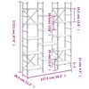 vidaXL Βιβλιοθήκη Καφέ Δρυς 127,5x28,5x172,5 εκ. Επεξεργασμένο Ξύλο