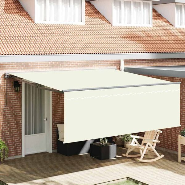 vidaXL Σκηνίτσα Αναδιπλούμενη Κρεμ 350 x 250 εκ Ύφασμα και Μέταλλο