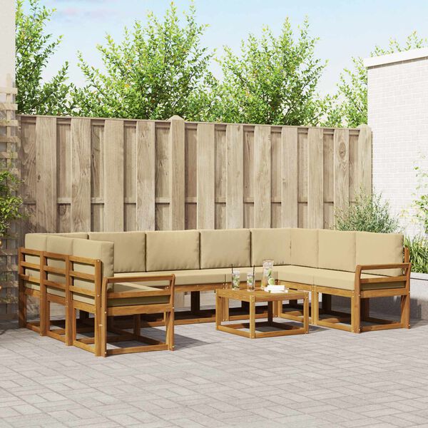 vidaXL &Sigma;&epsilon;&iota;&rho;ά &Kappa;&alpha;&nu;&alpha;&pi;έ &Epsilon;&xi;&omega;&tau;&epsilon;&rho;&iota;&kappa;&omicron;ύ &mu;&epsilon; &mu;&alpha;&xi;&iota;&lambda;ά&rho;&iota; 10 pcs &Phi;&upsilon;&sigma;&iota;&kappa;ό &kappa;&alpha;&iota; &Mu;&pi;&epsilon;&zeta;