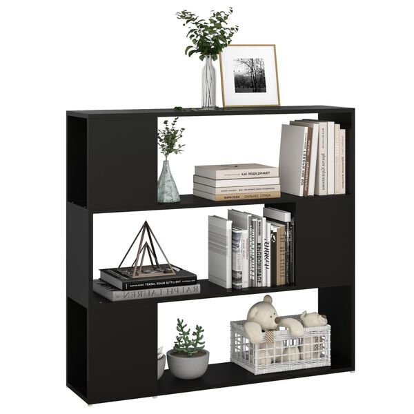 vidaXL Βιβλιοθήκη/Διαχωριστικό Χώρου Μαύρο 100 x 24 x 94 εκ.