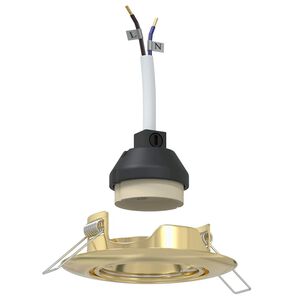 vidaXL Spotlights με προβολείς 6 pcs Χρυσό 9 x 9 εκ. Μέταλλο