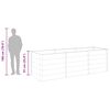 vidaXL Ζαρντινιέρα Υπερυψωμένη Γκρι 300 x 100 x 91 εκ. από WPC