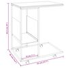 vidaXL Βοηθητικό Τραπέζι με Ρόδες Λευκό 55x36x63,5 εκ. Επεξεργ. Ξύλο