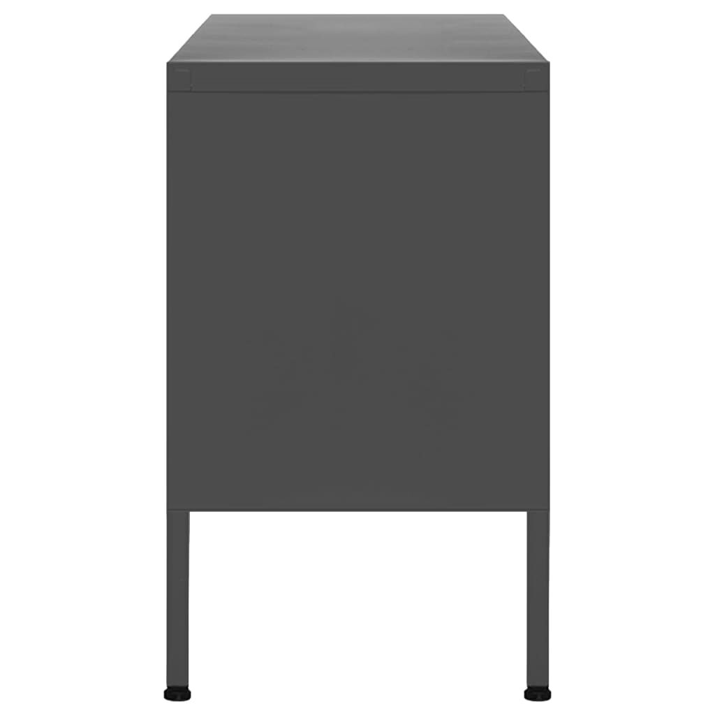 vidaXL Έπιπλο Τηλεόρασης Ανθρακί 105x35x50 εκ. από Ατσάλι