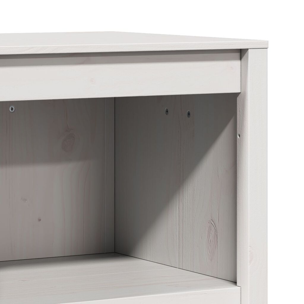 vidaXL Ντουλάπι εξωτερικής κουζίνας Λευκό 55x55x92 εκ. Μασίφ ξύλο πεύκου