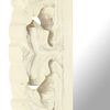 vidaXL Καθρέφτης Σκαλιστός στο Χέρι Λευκός 50x50 εκ. Μασίφ Ξύλο Μάνγκο