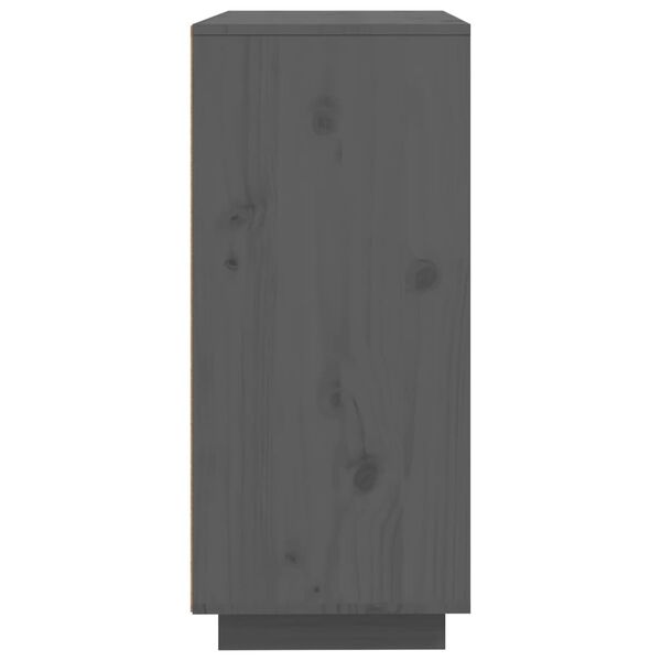 vidaXL Συρταριέρα Γκρι 60x35x80 εκ. από Μασίφ Ξύλο Πεύκου