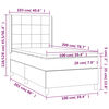 vidaXL &Kappa;&rho;&epsilon;&beta;ά&tau;&iota; Boxspring &mu;&epsilon; &Sigma;&tau;&rho;ώ&mu;&alpha; & LED &Sigma;&kappa;.&Gamma;&kappa;&rho;&iota; 100x200 &epsilon;&kappa; &Upsilon;&phi;&alpha;&sigma;&mu;ά&tau;&iota;&nu;&omicron;