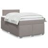 vidaXL Κρεβάτι Boxspring με Στρώμα Taupe 120x200 εκ. Υφασμάτινο