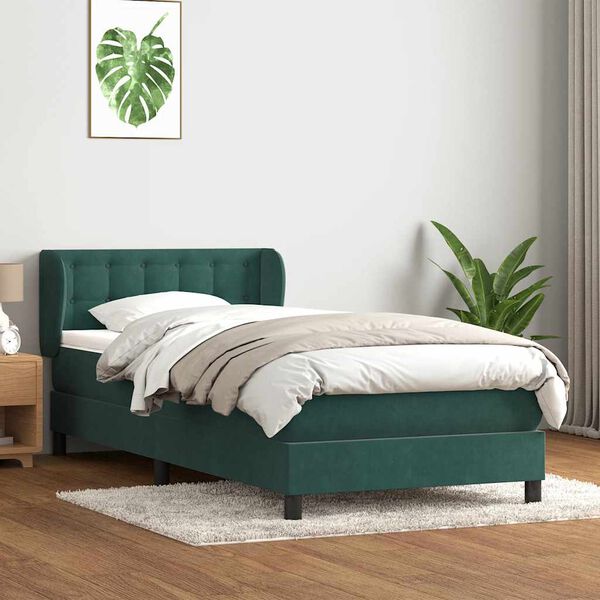 vidaXL &Kappa;&rho;&epsilon;&beta;ά&tau;&iota; Boxspring &mu;&epsilon; &Sigma;&tau;&rho;ώ&mu;&alpha; &Sigma;&kappa;&omicron;ύ&rho;&omicron; &Pi;&rho;ά&sigma;&iota;&nu;&omicron; 100x210&epsilon;&kappa;. &Beta;&epsilon;&lambda;&omicron;ύ&delta;&iota;&nu;&omicron;
