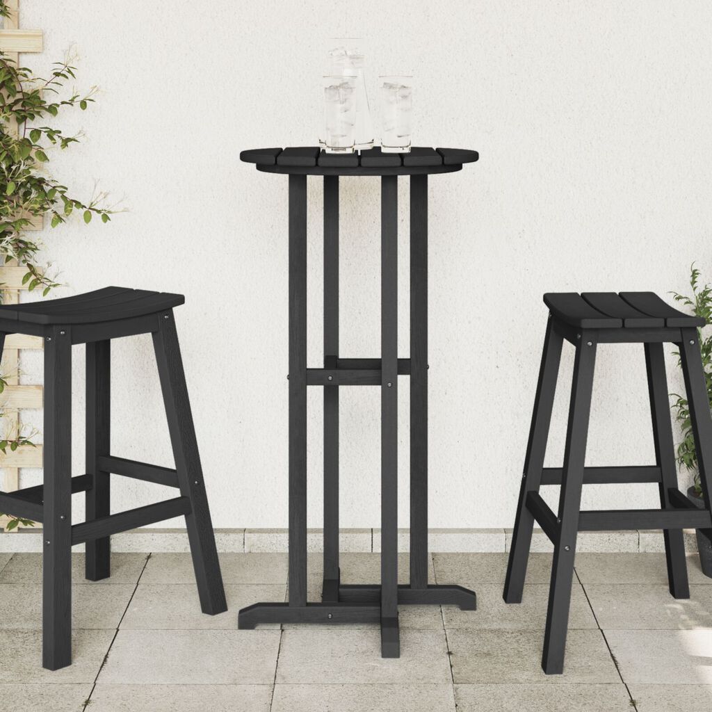 vidaXL Μαύρο Τραπέζι Μπαρ 55x55x107 εκ.
