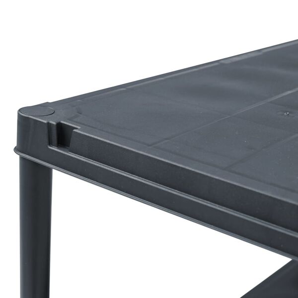 vidaXL Ραφιέρες 5 τεμ. Μαύρες 60 x 30 x 138 εκ. Πλαστικές