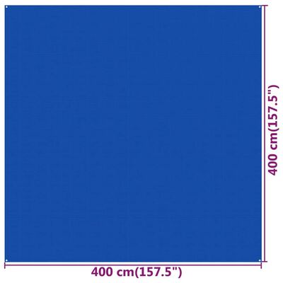 vidaXL Χαλί Σκηνής Μπλε 400 x 400 εκ. από HDPE