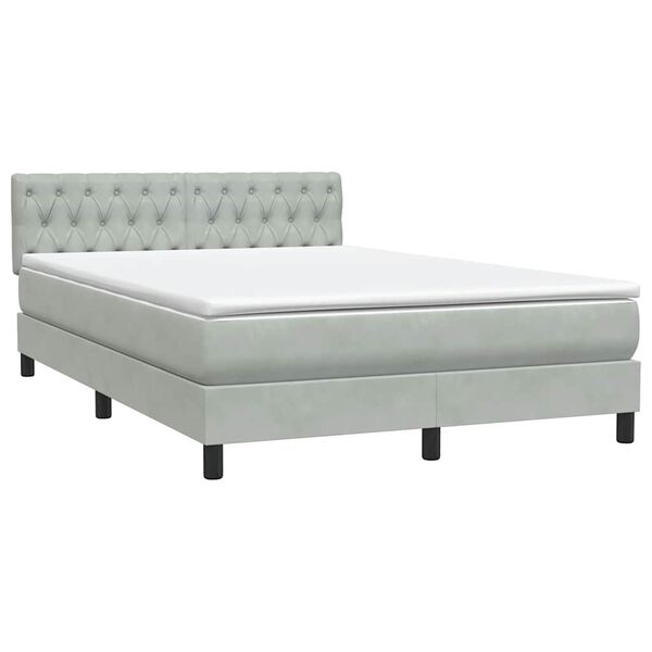 vidaXL &Kappa;&rho;&epsilon;&beta;ά&tau;&iota; Boxspring &mu;&epsilon; &Sigma;&tau;&rho;ώ&mu;&alpha; &Alpha;&nu;&omicron;&iota;&chi;&tau;ό &Gamma;&kappa;&rho;&iota; 140x210 &epsilon;&kappa;. &Beta;&epsilon;&lambda;&omicron;ύ&delta;&iota;&nu;&omicron;
