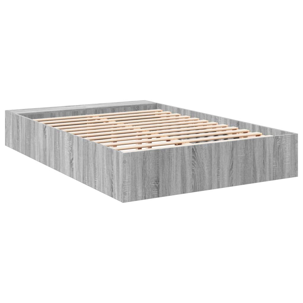 vidaXL Πλαίσιο Κρεβατιού Γκρι Sonoma 120 x 190 εκ. Επεξεργασμένο Ξύλο