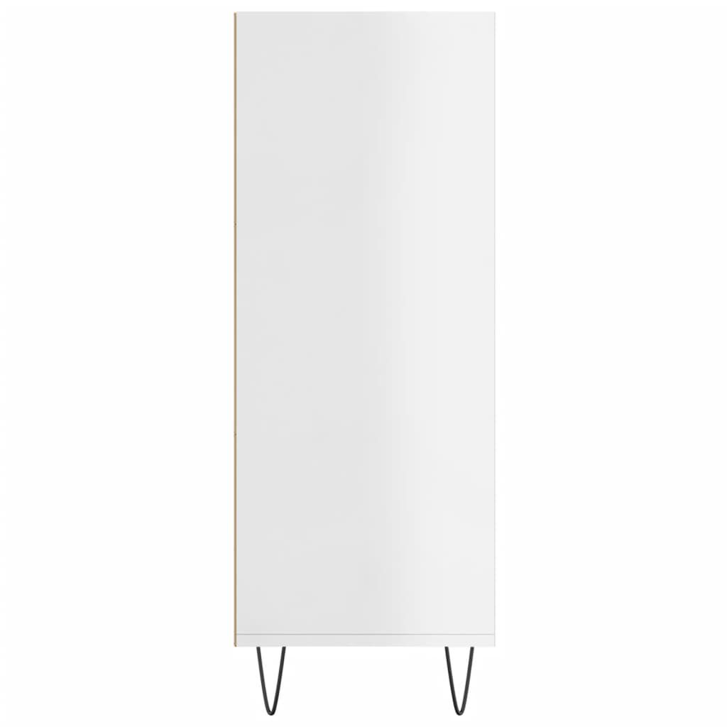 vidaXL Βιβλιοθήκη Γυαλιστερό Λευκό 69,5x32,5x90 εκ. Επεξεργασμένο Ξύλο