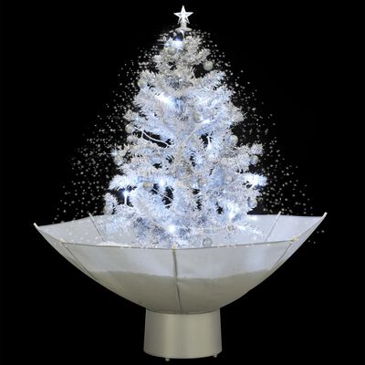 vidaXL Χριστουγεννιάτικο Δέντρο που Χιονίζει Λευκό 75 εκ. με Βάση