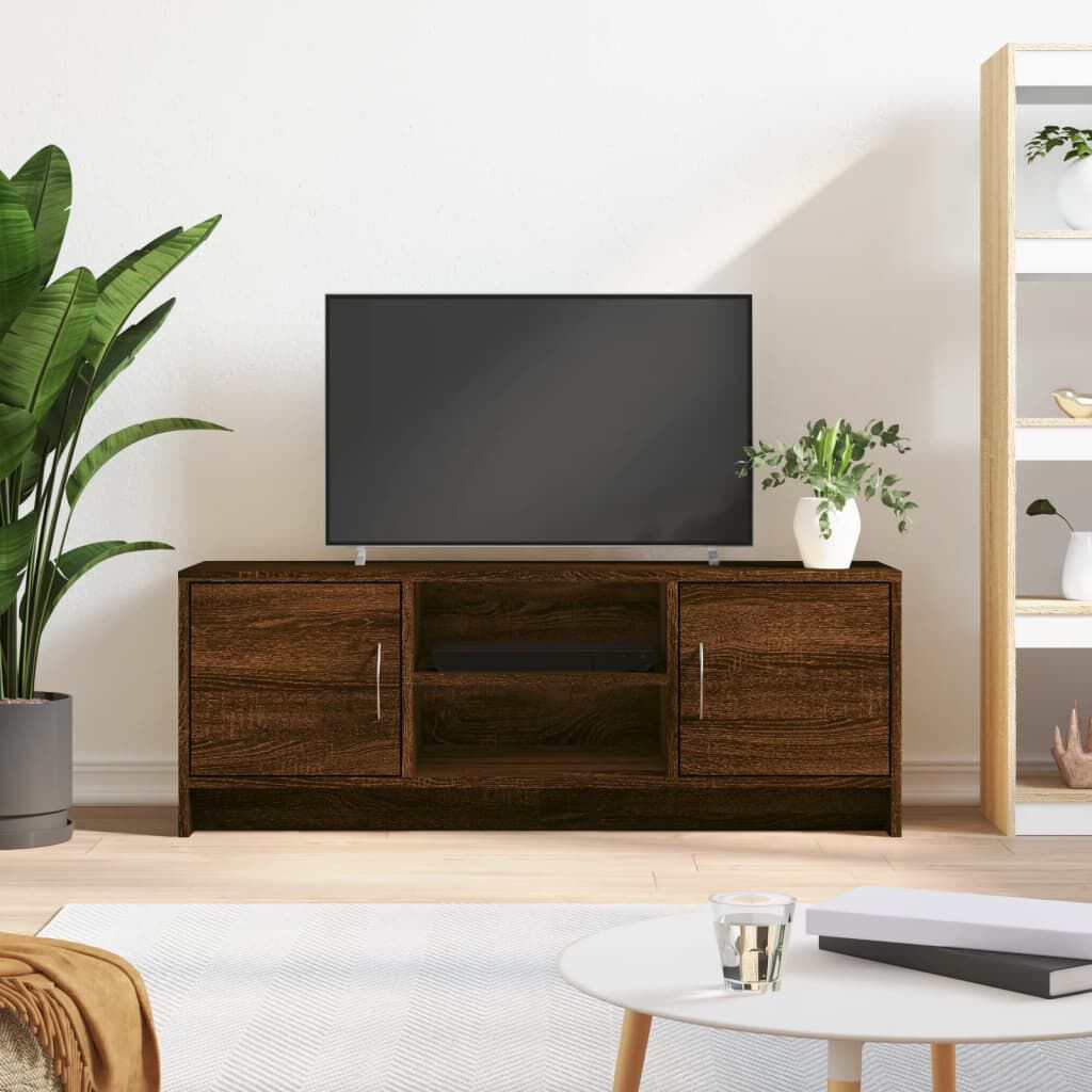 vidaXL Έπιπλο Τηλεόρασης Καφέ Δρυς 102x30x37,5 εκ. Επεξεργασμένο Ξύλο