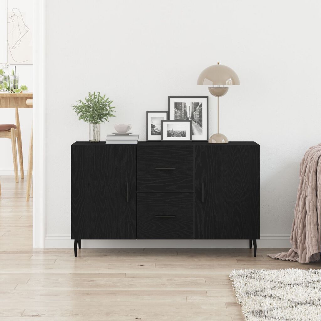 vidaXL Μπουφές Μαύρος Δρυς 100x36x60 εκ από Ξύλο