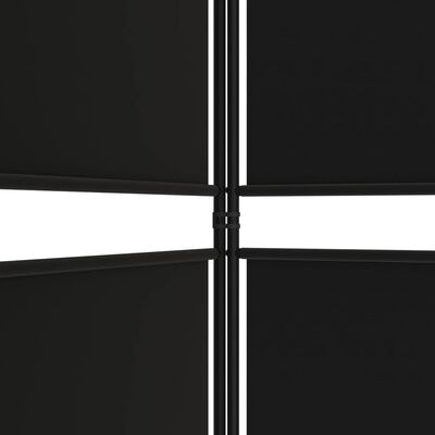 vidaXL Διαχωριστικό Δωματίου με 3 Πάνελ Μαύρο 150 x 180 εκ. Υφασμάτινο