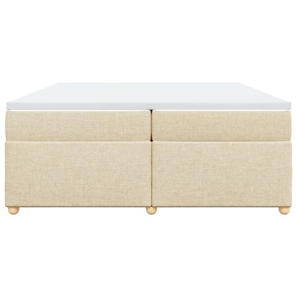 vidaXL &Kappa;&rho;&epsilon;&beta;ά&tau;&iota; Boxspring &mu;&epsilon; &Sigma;&tau;&rho;ώ&mu;&alpha; &Kappa;&rho;&epsilon;&mu; 200x200 &epsilon;&kappa;. &Upsilon;&phi;&alpha;&sigma;&mu;ά&tau;&iota;&nu;&omicron;