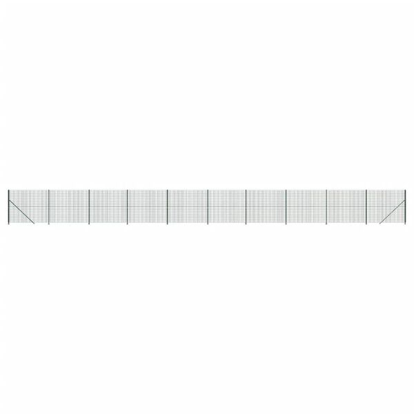 vidaXL Συρματόπλεγμα Περίφραξης Πράσινο 1,6 x 25 μ. με Βάσεις Φλάντζα