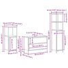 vidaXL Σετ Επίπλων Μπάνιου με ράφι 3 pcs Γκρι sonoma 90 x 34.5 x 60 εκ