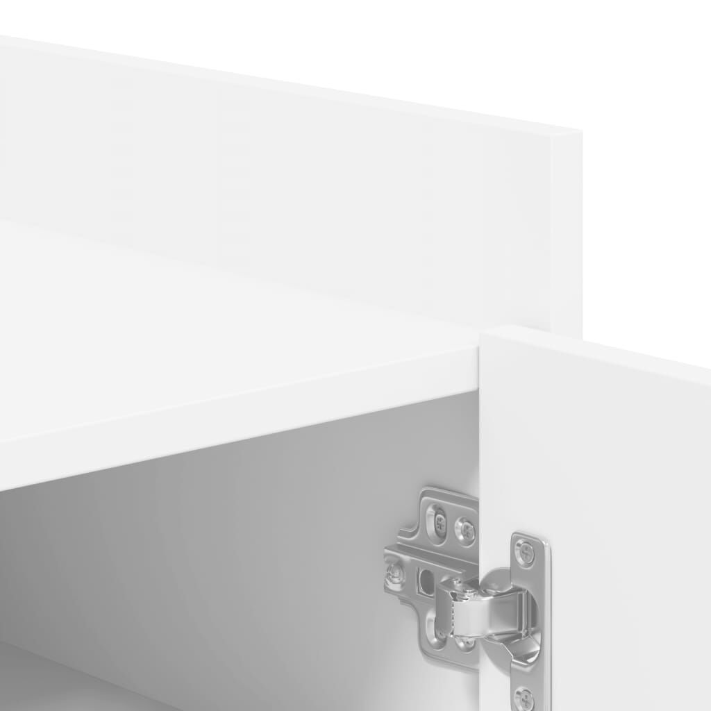 vidaXL Παπουτσοθήκη Λευκή 52x37,5x100 εκ. από Επεξεργασμένο Ξύλο