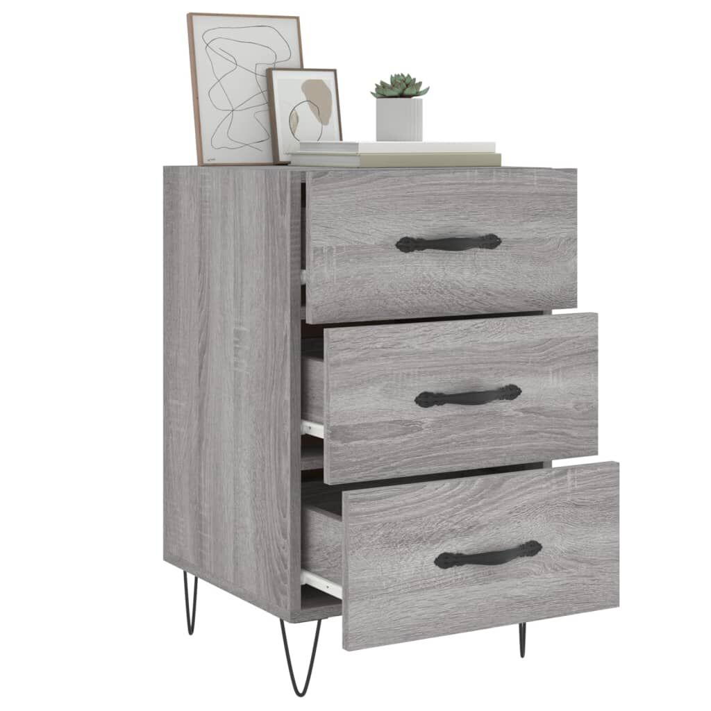 vidaXL Κομοδίνο Γκρι Sonoma 40 x 40 x 66 εκ. από Επεξεργασμένο Ξύλο