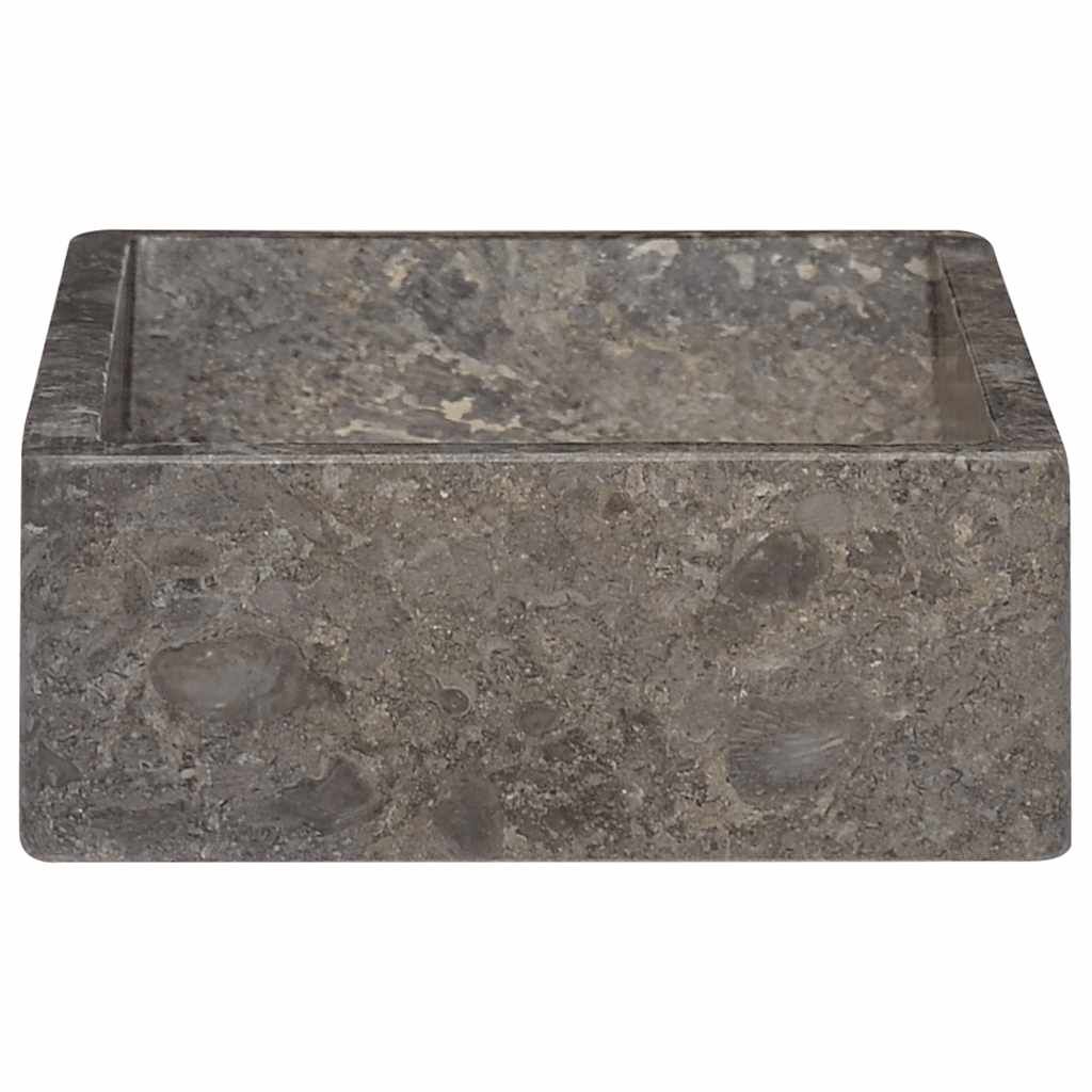 vidaXL Νιπτήρας Γυαλιστερό Γκρι 45 x 30 x 12 εκ. Μαρμάρινος