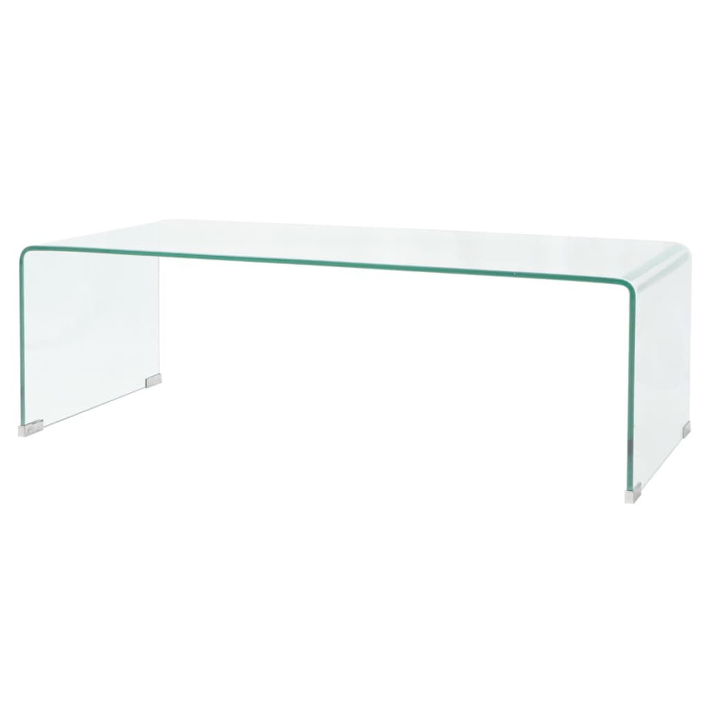 vidaXL Τραπεζάκι Σαλονιού Διάφανο 98 x 45 x 30 εκ. από Ψημένο Γυαλί