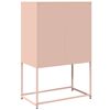 vidaXL Highboard Ροζ 68x39x107 cm Ατσάλι