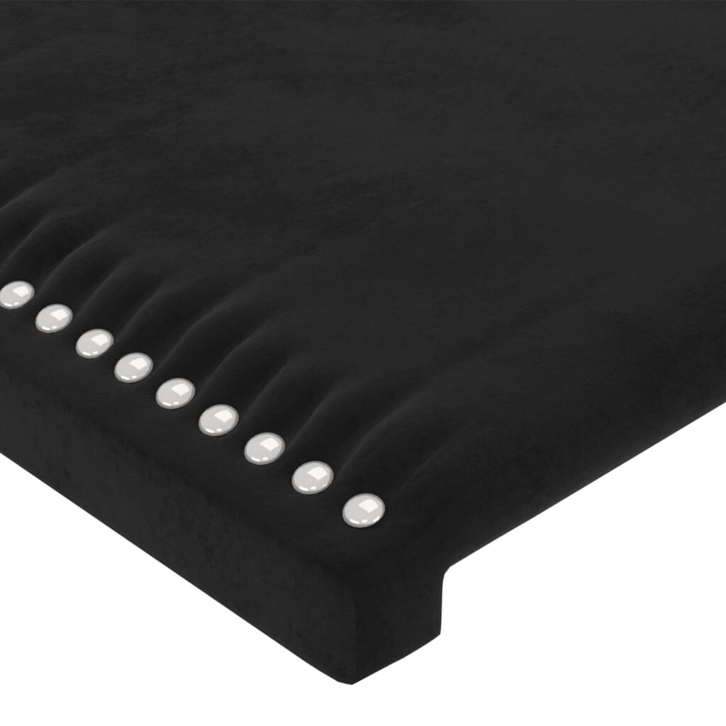 vidaXL Κεφαλάρια Κρεβατιού 2 τεμ. Μαύρα 80 x 5 x 78/88 εκ. Βελούδινο