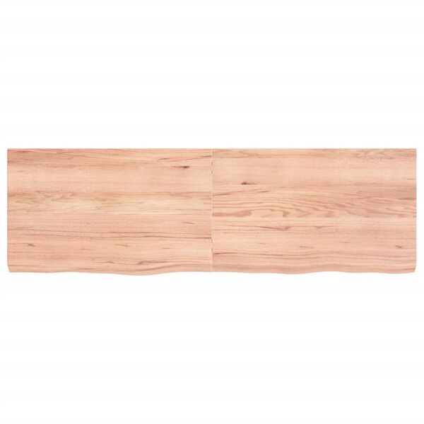 vidaXL Ράφι Τοίχου Ανοιχτό Καφέ 160x50x(2-6)εκ. Επεξ. Μασίφ Ξύλο Δρυός