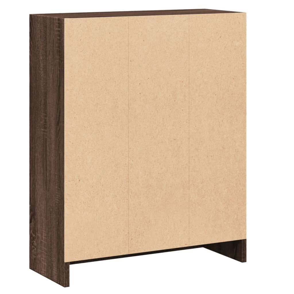 vidaXL Βιβλιοθήκη Καφέ Δρυς 60 x 24 x 76 εκ. από Επεξεργασμένο Ξύλο