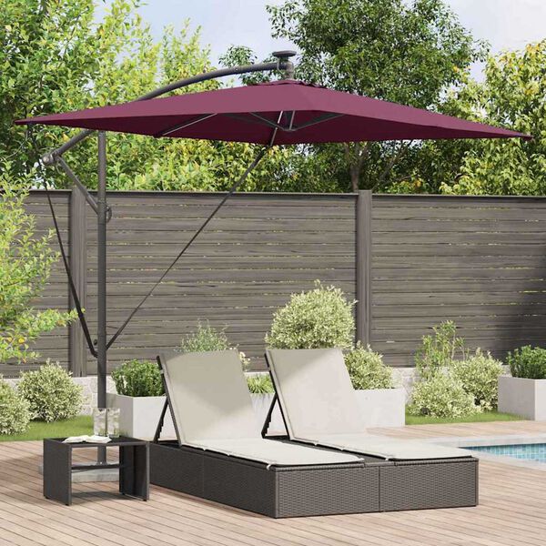 vidaXL Ομπρέλα Cantilever Banana Μπορντό 294 x 200 x 254 εκ.